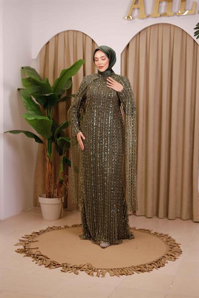 فستان كود SetR2528 كود كود كيب مطبوع بالحجر مفصل بالطباعة