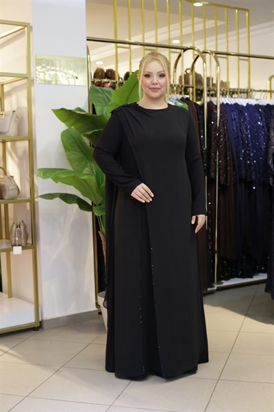 ŞİFON DETAYLI ELBİSE 3316 KOD