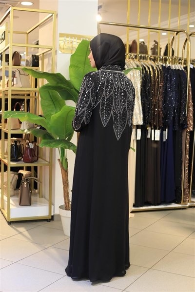 SR5053 KOD TAŞ BASKILI ABAYA TAKIM