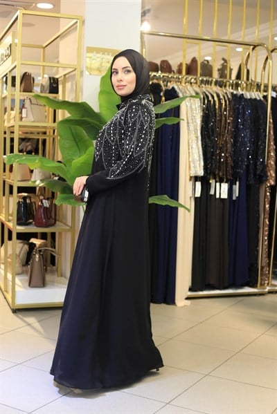 SR5053 KOD TAŞ BASKILI ABAYA TAKIM