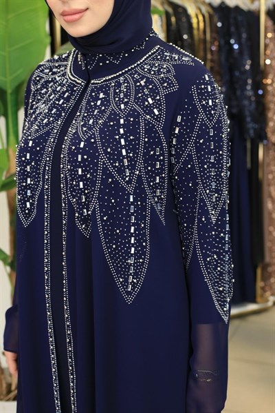 SR5053 KOD TAŞ BASKILI ABAYA TAKIM