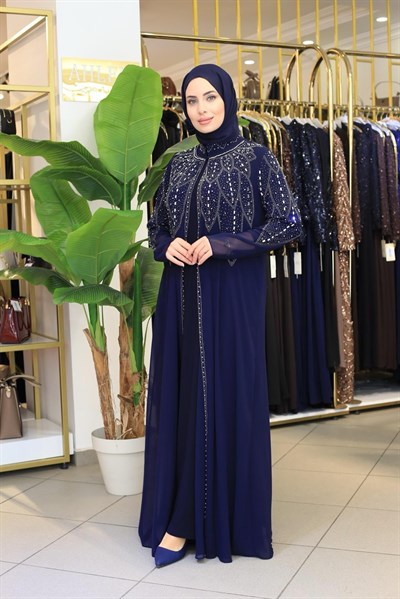 SR5053 KOD TAŞ BASKILI ABAYA TAKIM