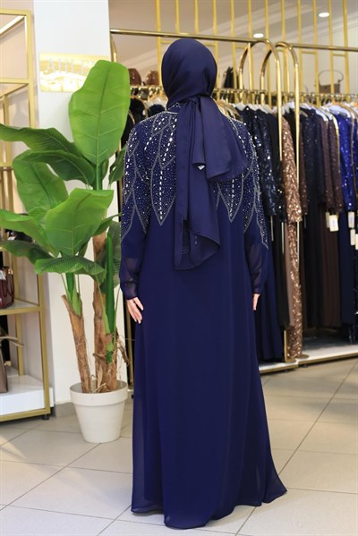 SR5053 KOD TAŞ BASKILI ABAYA TAKIM