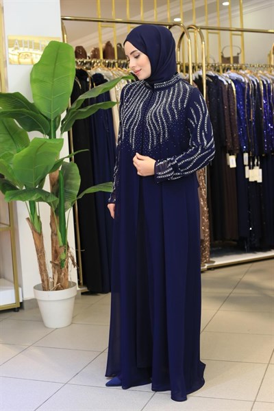 SR5054 KOD TAŞ BASKILI ABAYA TAKIM