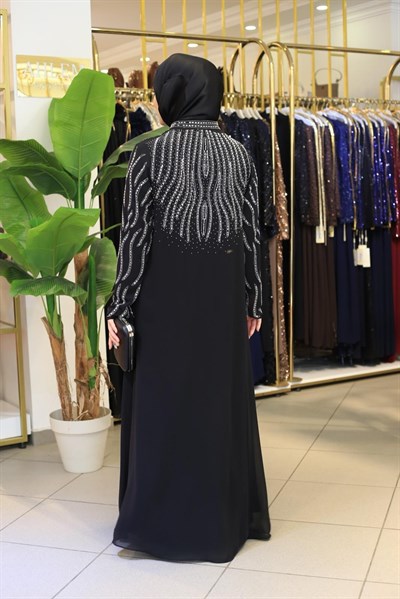 SR5054 KOD TAŞ BASKILI ABAYA TAKIM