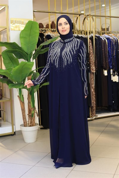 SR5054 KOD TAŞ BASKILI ABAYA TAKIM