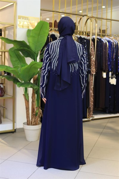 SR5054 KOD TAŞ BASKILI ABAYA TAKIM