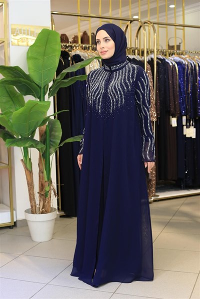 SR5054 KOD TAŞ BASKILI ABAYA TAKIM