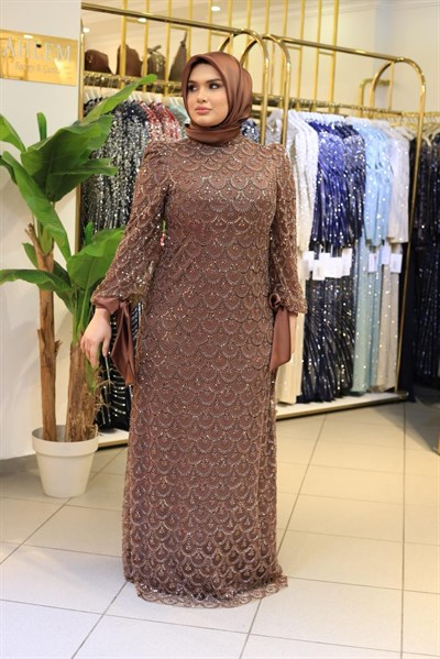 STR2566 CODE SHIMMERING EVENING DRESS