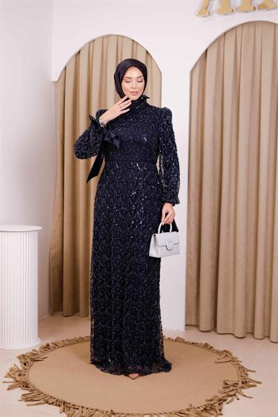 STR2566 CODE SHIMMERING EVENING DRESS