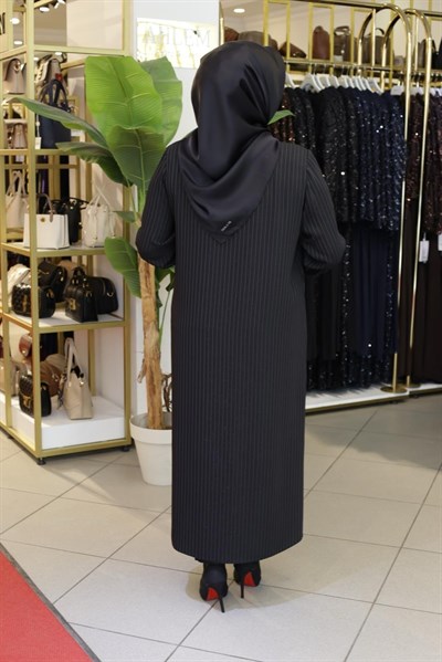 TAŞ DETAYLI ÇİZGİLİ TUNİK 3450 KOD