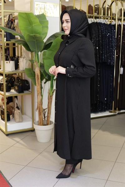 TAŞ DETAYLI ÇİZGİLİ TUNİK 3450 KOD