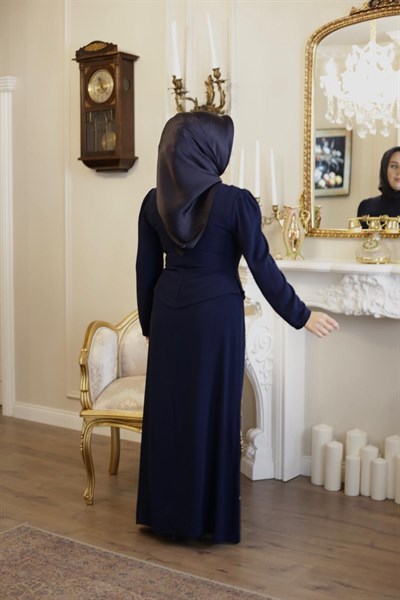TAŞ İŞLEMELİ KALEM ELBİSE 2642 KOD