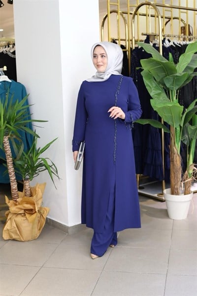 TKM01 KOD TAŞ İŞLEMELİ PANTOLONLU TAKIM