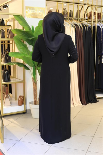 V2618 KOD SERPME TAŞ DETAYLI FERACE