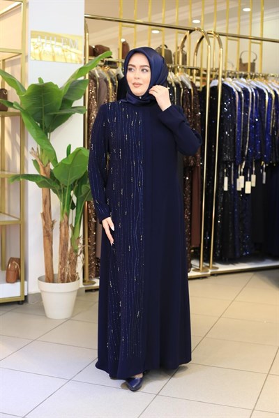 V2618 KOD SERPME TAŞ DETAYLI FERACE