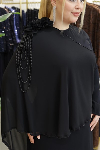 VERA ŞAL DETAYLI ELBİSE A011 KOD