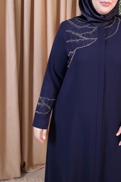 2512 CODE RUNDHALSAUSSCHNITT STEIN ABAYA