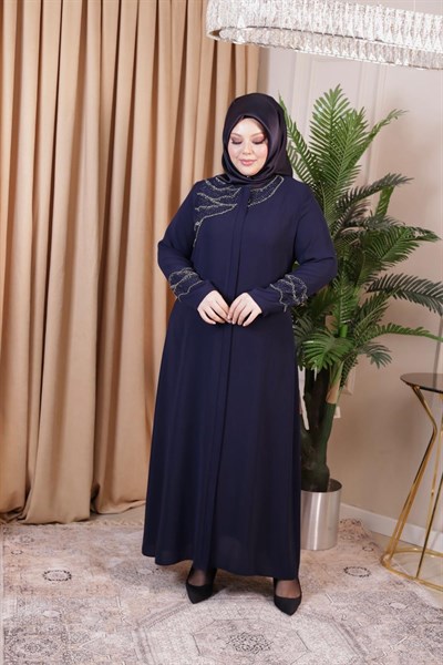 2512 CODE RUNDHALSAUSSCHNITT STEIN ABAYA