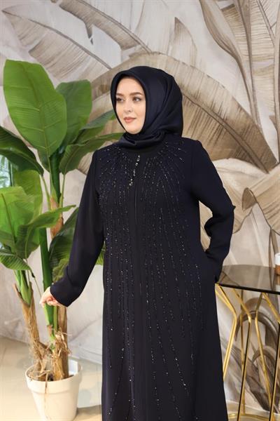 ZRNY5530 CODE STONE PRINTED ABAYA