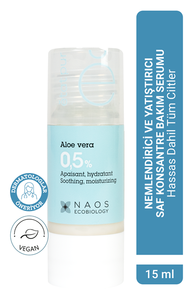 Pure Active Aloe Vera Nemlendirici ve Yatıştırıcı Saf Konsantre Bakım Serumu 15 ml