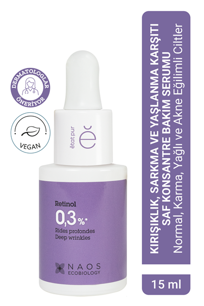 Pure Active Retinol %0,3 Kırışıklık Karşıtı Saf Konsantre Bakım 15 ml
