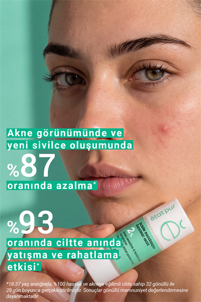 Pure Active Succinic Acid %2 Hassas, Akneli Ciltler Konsantre Bakım Serumu 15ML