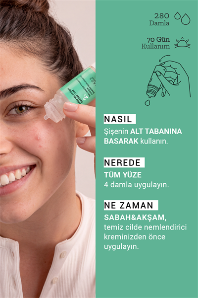 Pure Active Succinic Acid %2 Hassas, Akneli Ciltler Konsantre Bakım Serumu 15ML