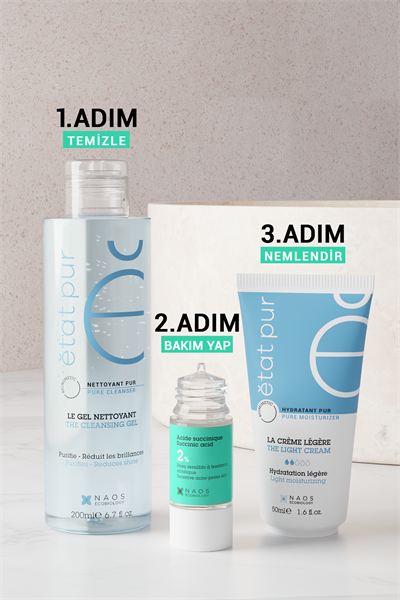 Pure Active Succinic Acid %2 Hassas, Akneli Ciltler Konsantre Bakım Serumu 15ML