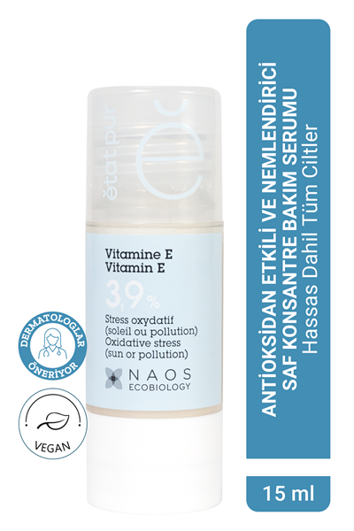 Pure Active Vitamin E Antioksidan Saf Konsantre Bakım Serumu 15 ml