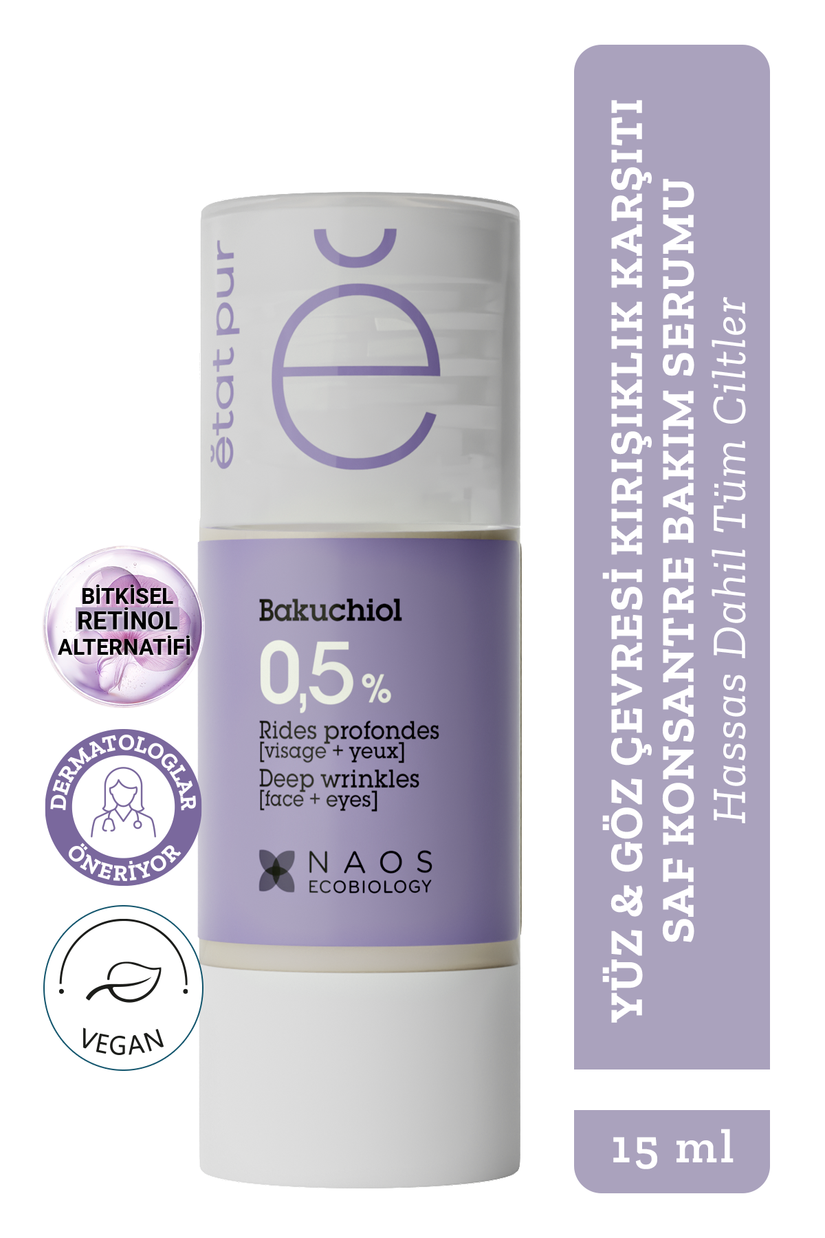 Pure Active Bakuchiol %0.5 Kırışıklık Karşıtı Saf Konsantre Bakım