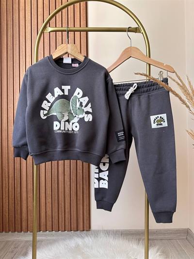 Erkek Çocuk Dino Baskı Eşofman Takımı