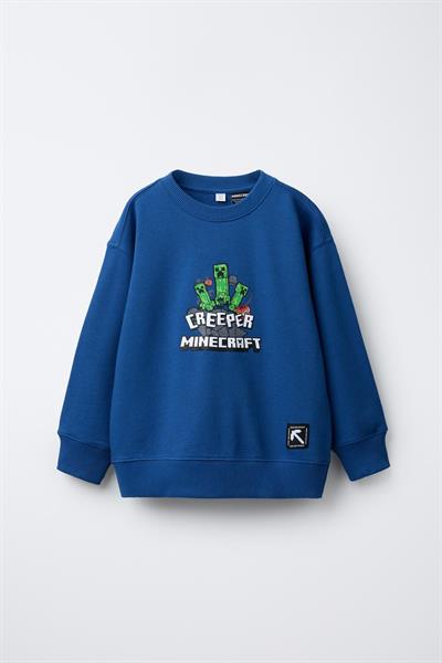 Erkek Çocuk Minecraft Baskılı Sweatshirt
