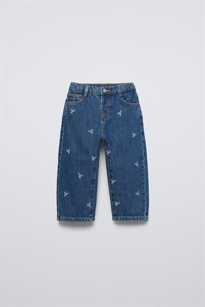 Fiyonklu Denim Pantolon