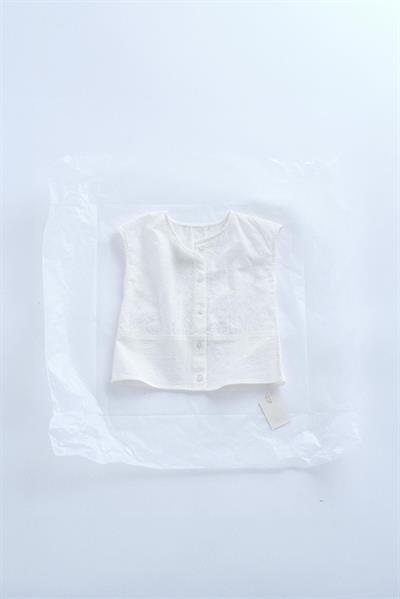 Kız Çocuk İşlemeli Keten Bluz