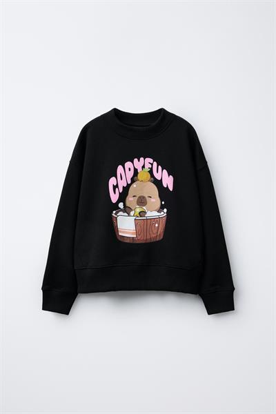 Kız Çocuk Karakter Sırt Baskılı Sweatshirt
