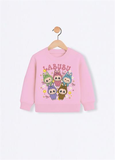 Kız Çocuk Labubu Baskılı Sweatshirt