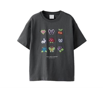 Sloganlı İşlemeli T-Shirt