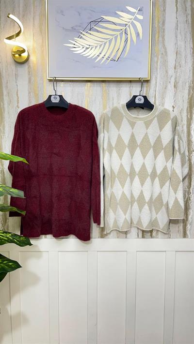 ANGORA BAKLAVA DESEN KAZAK