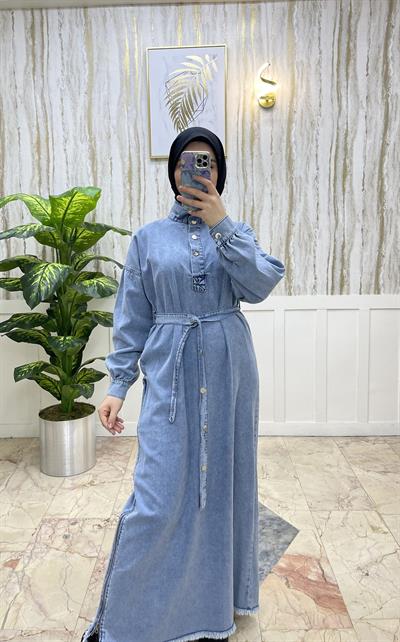 FERMUARLI KOT ELBİSE 