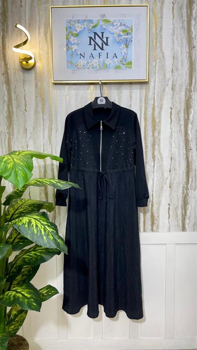 TAŞ İŞLEMELİ FURMUARLI ELBİSE