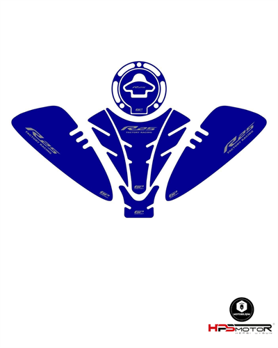 GP Kompozit Yamaha R25 2019-2024 Uyumlu Tank Pad Seti Mavi