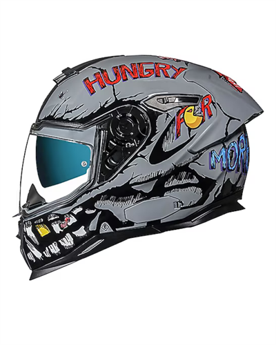 NEXX SX.100R Hungry Miles Kapalı Kask Gri