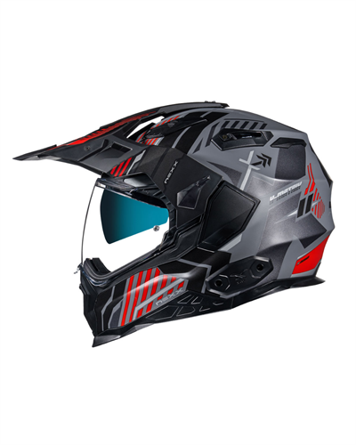 NEXX X.WED 2 Wild Country Mat Gri-Kırmızı Kask