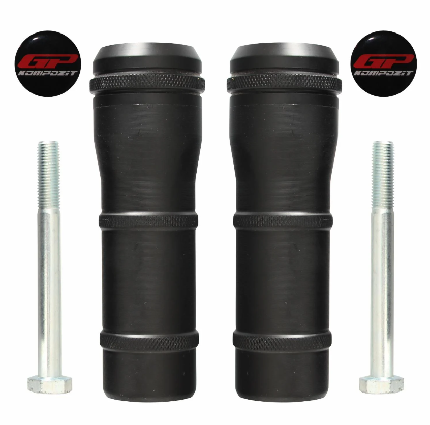 GP Kompozit Engine Crash Frame Slider - Compatible With Benelli BN 125 (2018-2020), Black, Thermo Plastic