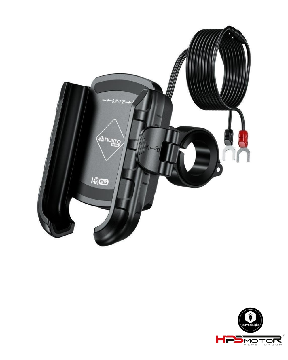 Nukrotech MR PLUS TYPE C Şarjlı Motosiklet Telefon Tutucu - HPS Motor