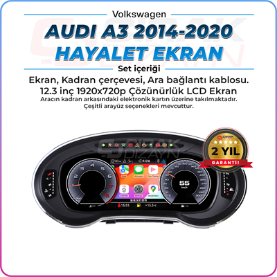 AudiAudi A3 Uyumlu Hayalet Ekranİç Aksesuar