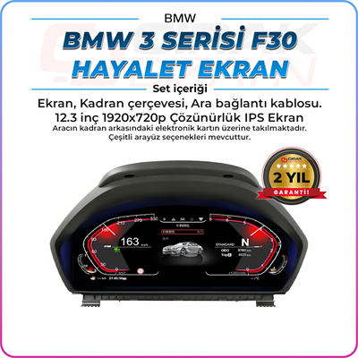 BMW 3 serisi F30/33 Uyumlu Hayalet Ekran