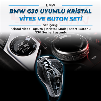 BMWBMW Kristal Vites Topuzu ve Buton Seti |  G30İç Aksesuar