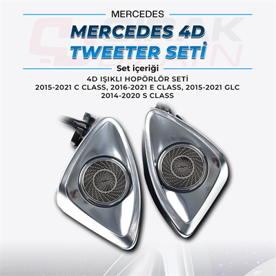 Mercedes 4D Tweeter Seti  | 19-21 A CLASS | 22-23 C CLASS | 16-21 E CLASS | 14-20 S CLASS